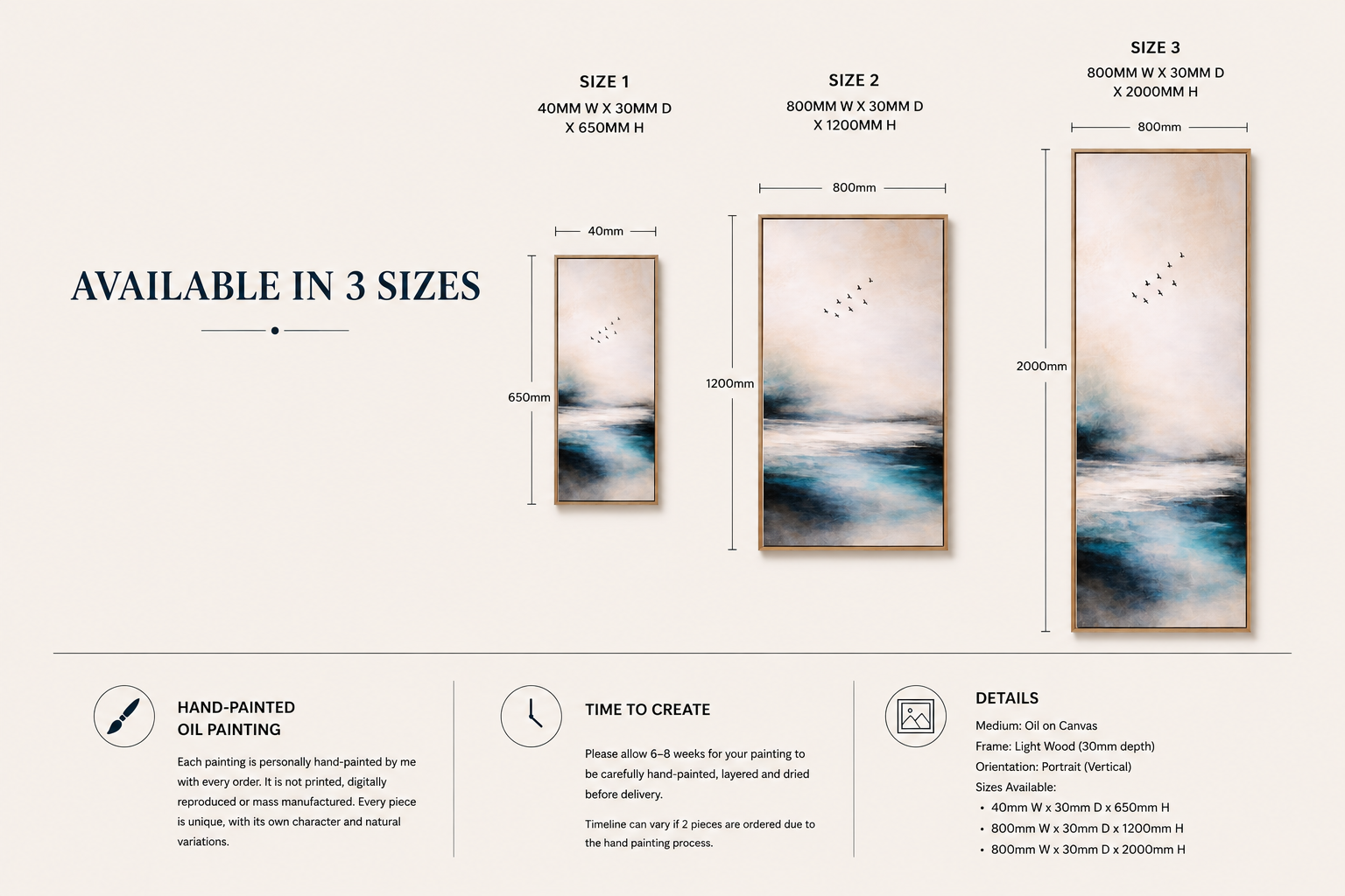 the MJ art dimensions diagram