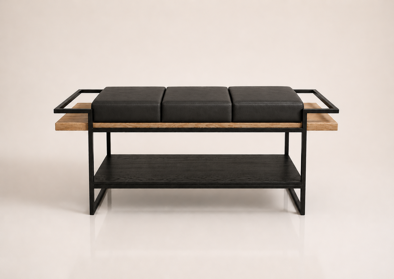 the AMARI bed end bench in black (BLACK RAIN)