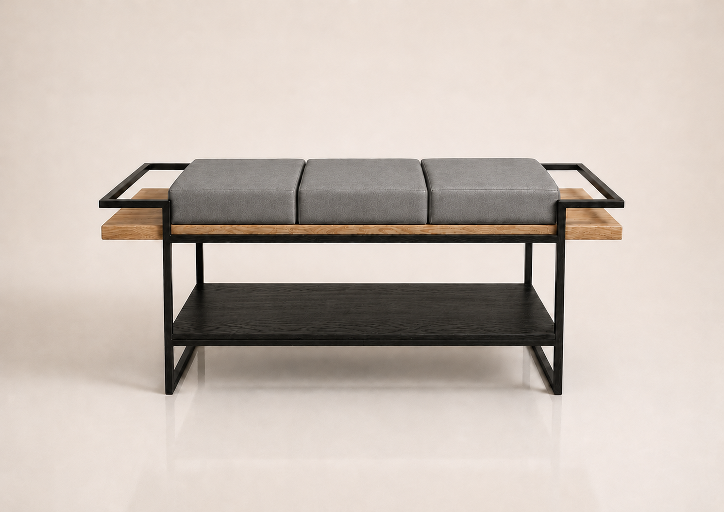 the AMARI bed end bench in grey (QUIET STORM)