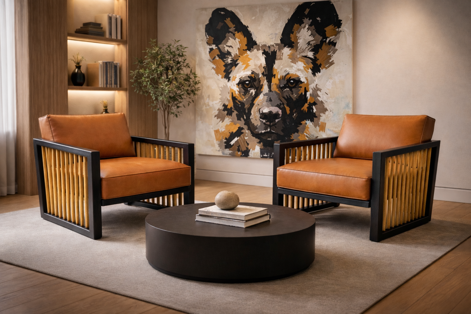 the JONATHAN occasional chair in a styled room setting