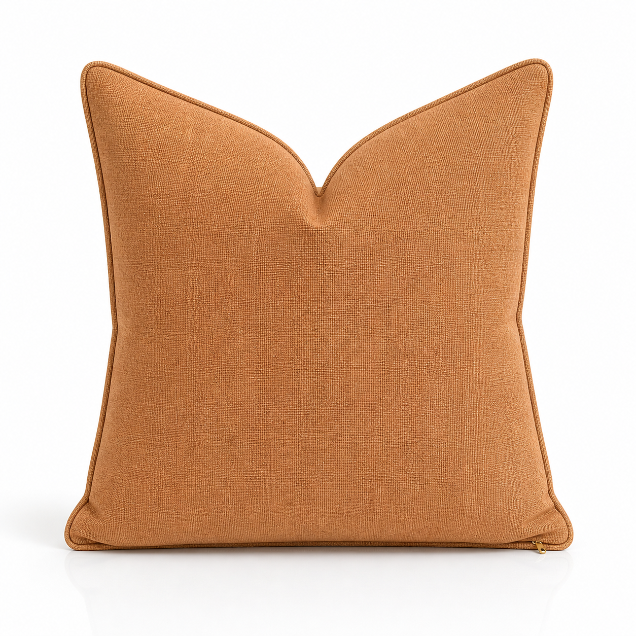 the ANNAMÉ scatter cushions large in tan brown fabric (AMBER HUSK)