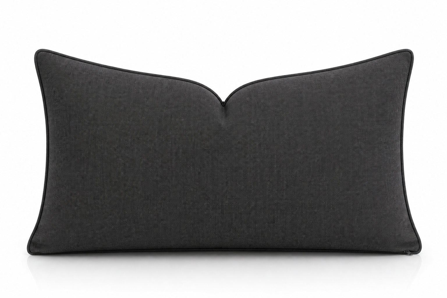 the ANNAMÉ scatter cushions small in dark charcoal fabric (BASALT NOIR)