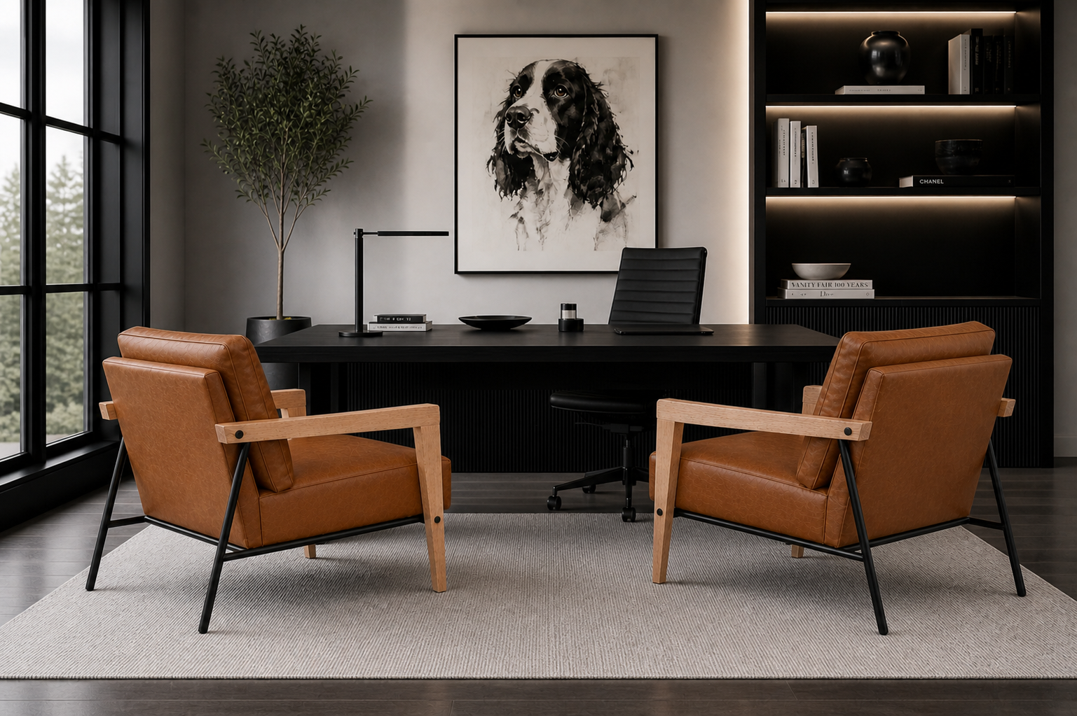 the ALOUISE occasional chair in a styled room setting