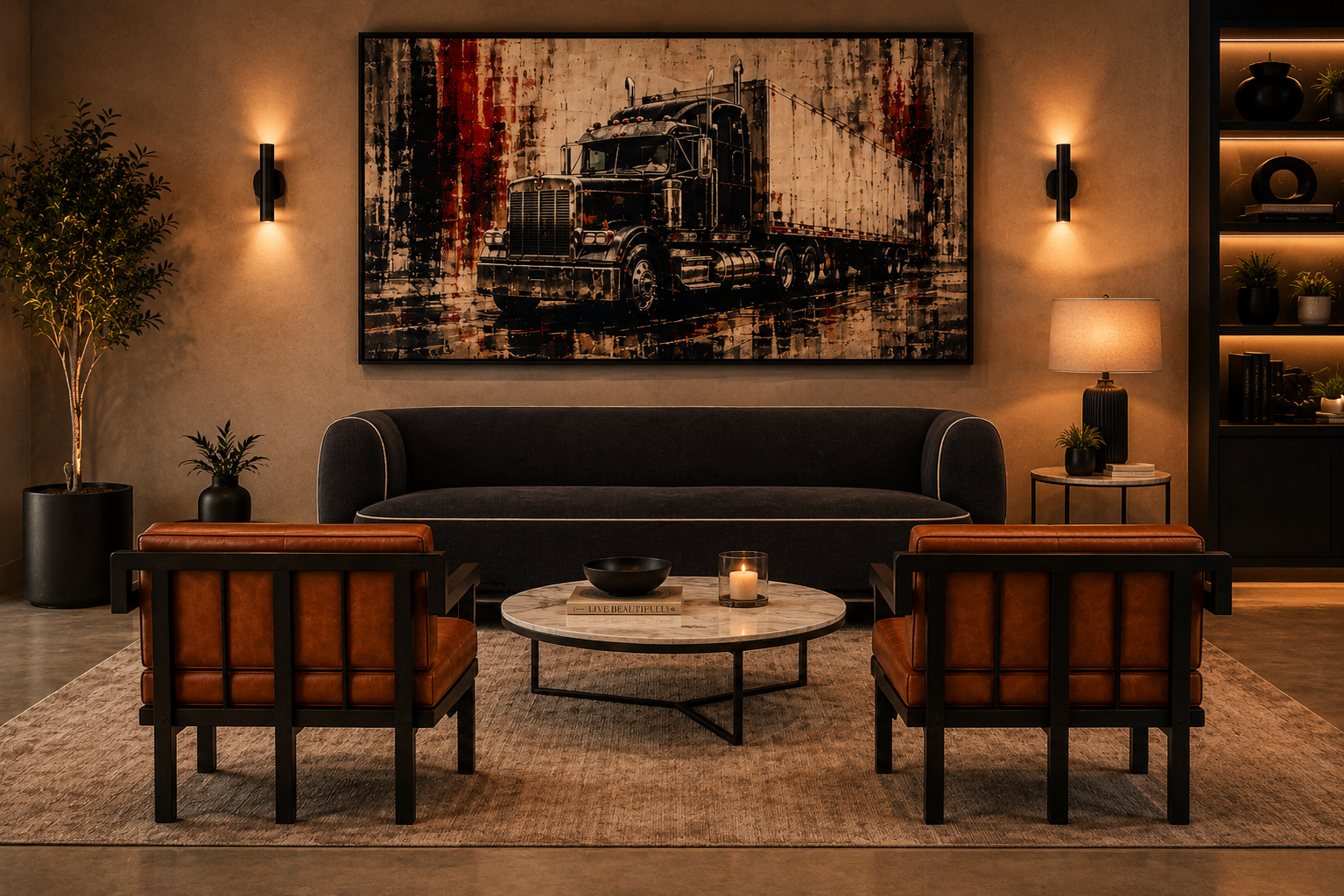 the BARRY occasional chair in a styled room setting