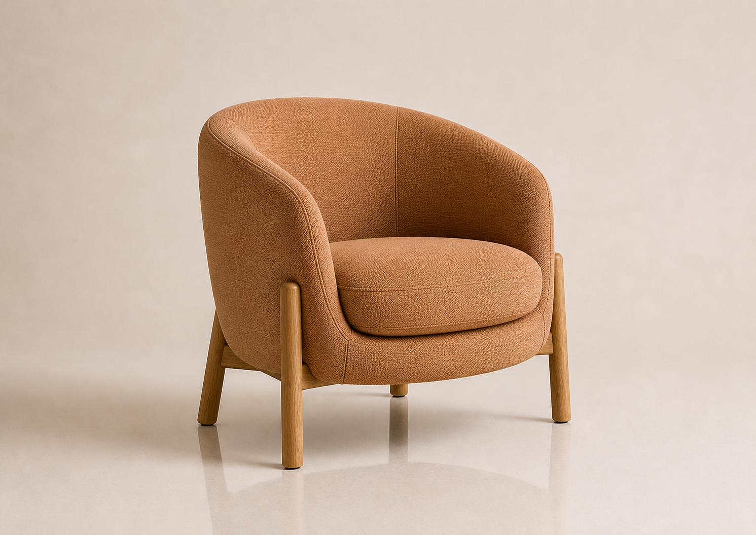 the ELMARIE occasional chair in tan brown (AMBER HUSK)