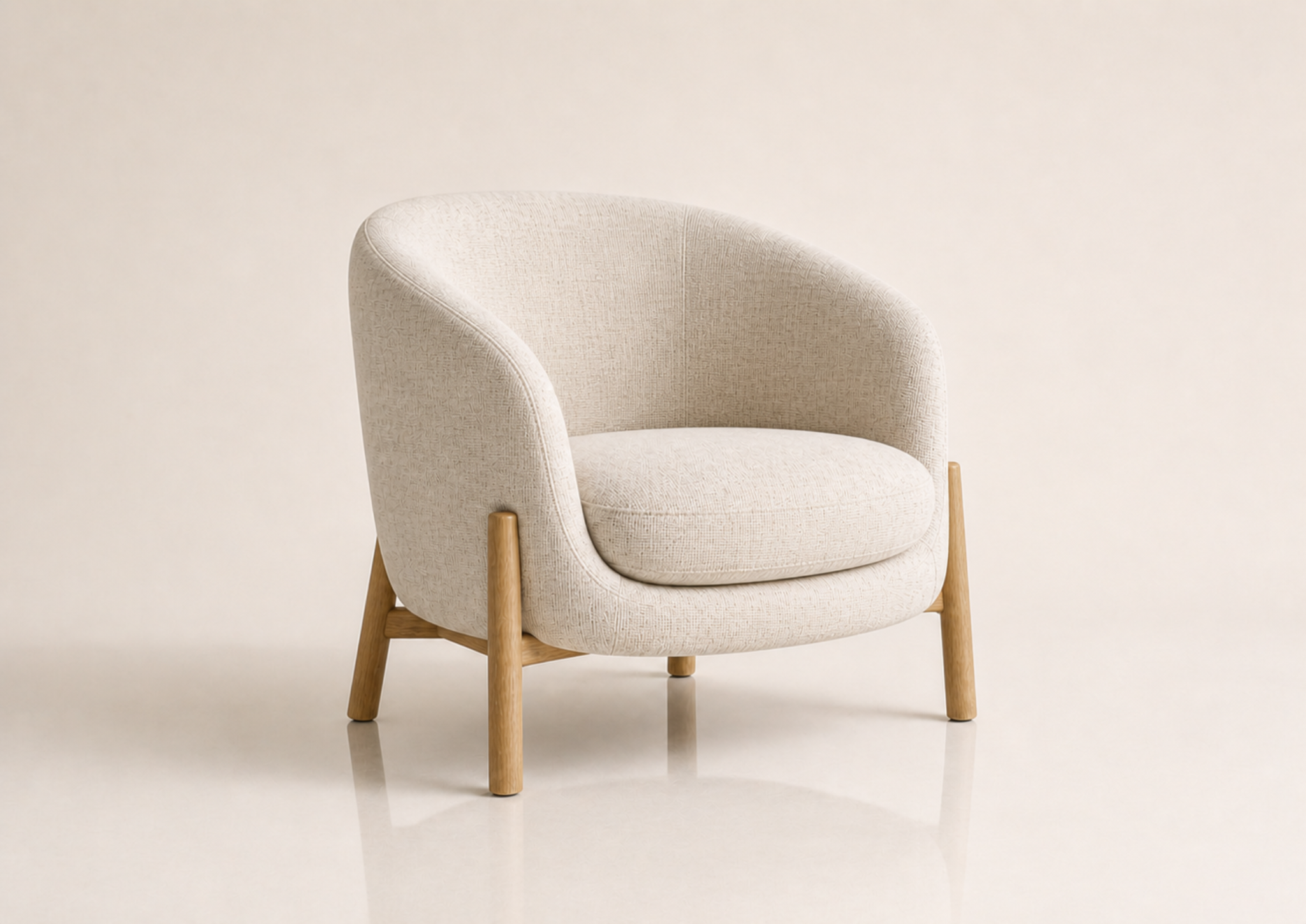 the ELMARIE occasional chair in off-white cream (CLOUD LINEN)