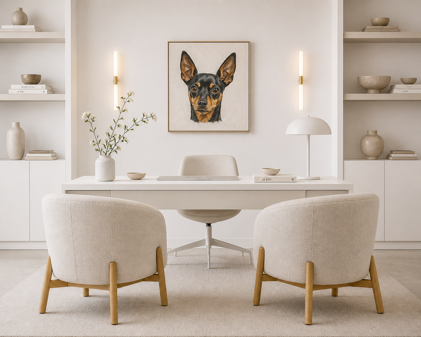 the ELMARIE occasional chair in a styled room setting