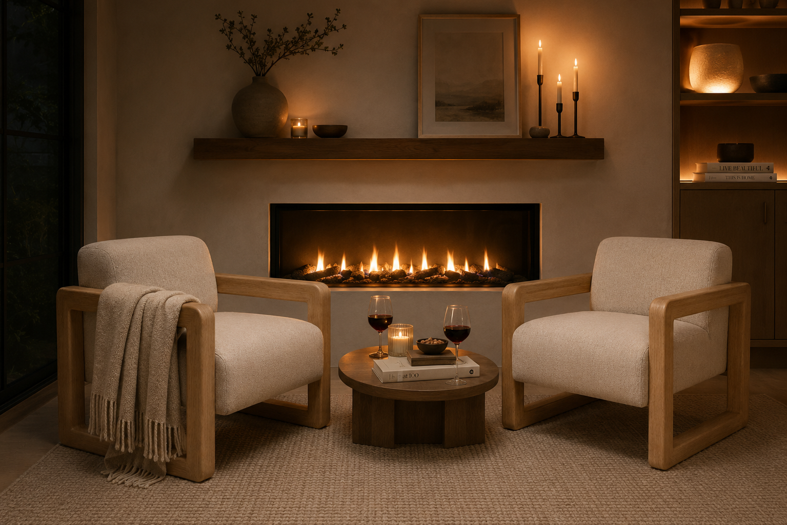 the ELMÉ occasional chair in a styled room setting