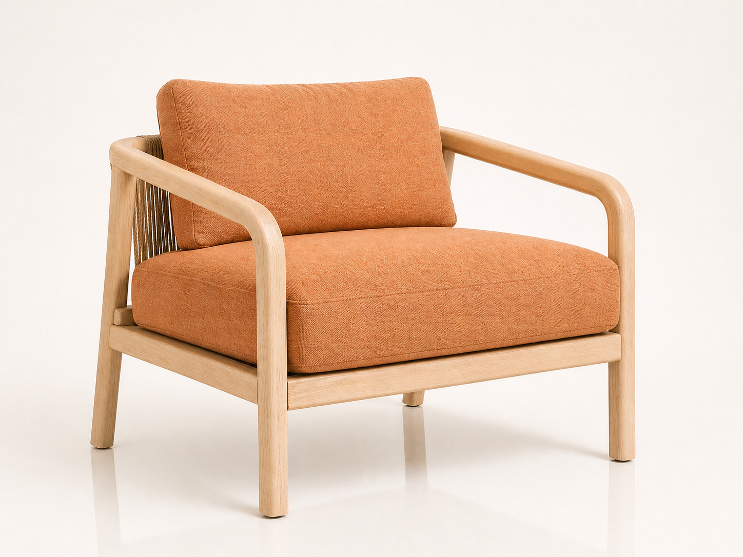 the ELMINE occasional chair in tan brown (AMBER HUSK)