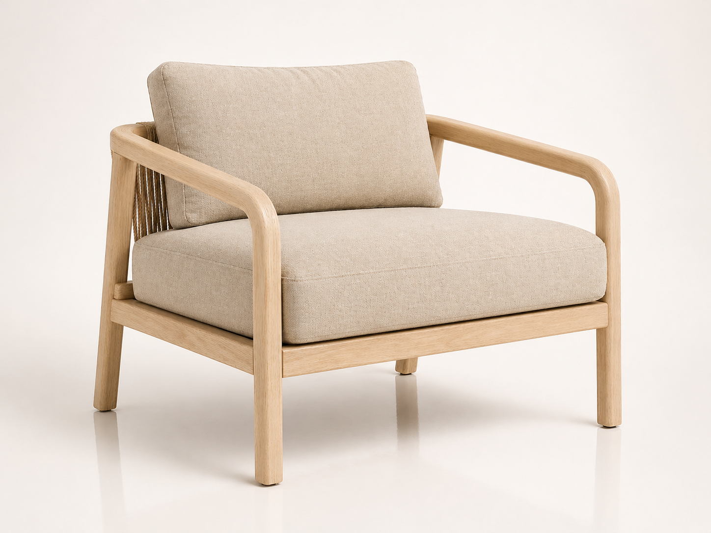 the ELMINE occasional chair in off-white cream (CLOUD LINEN)