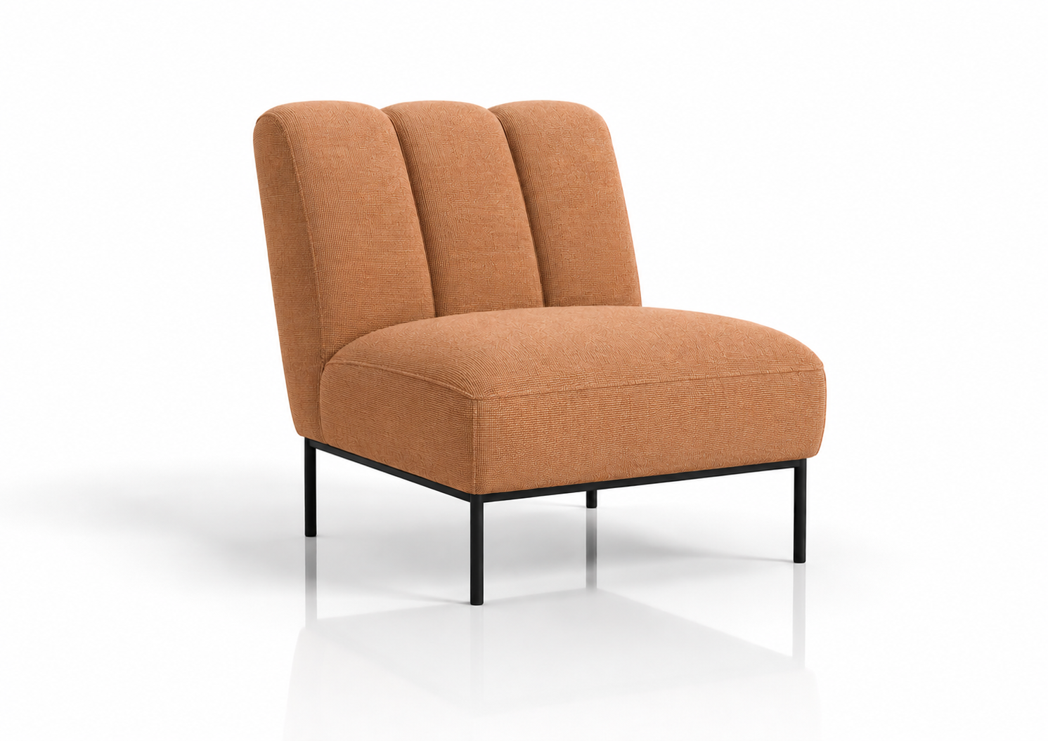 the JANA occasional chair in tan brown fabric (AMBER HUSK)