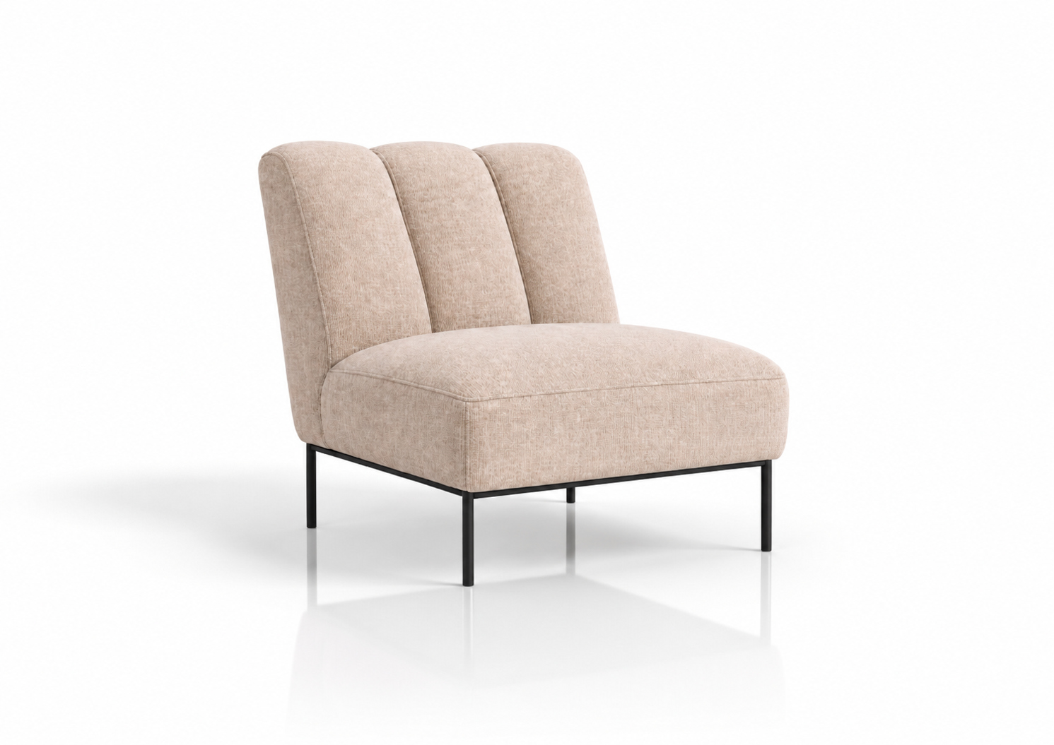 the JANA occasional chair in off-white cream fabric (CLOUD LINEN)