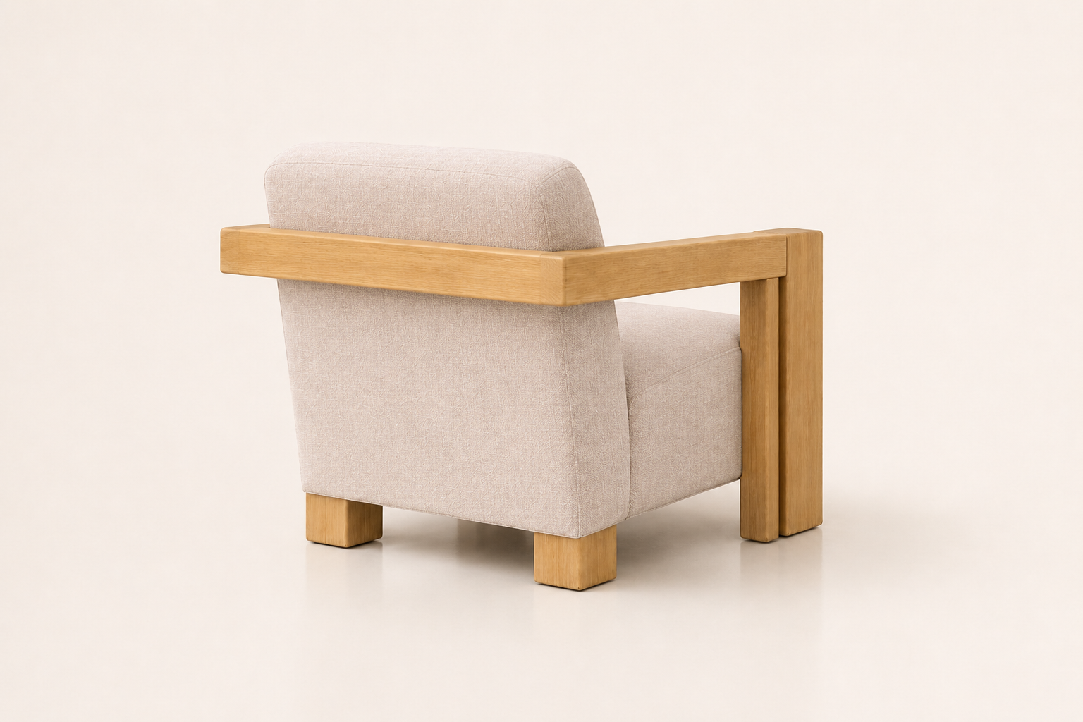 the LINDA occasional chair rear view