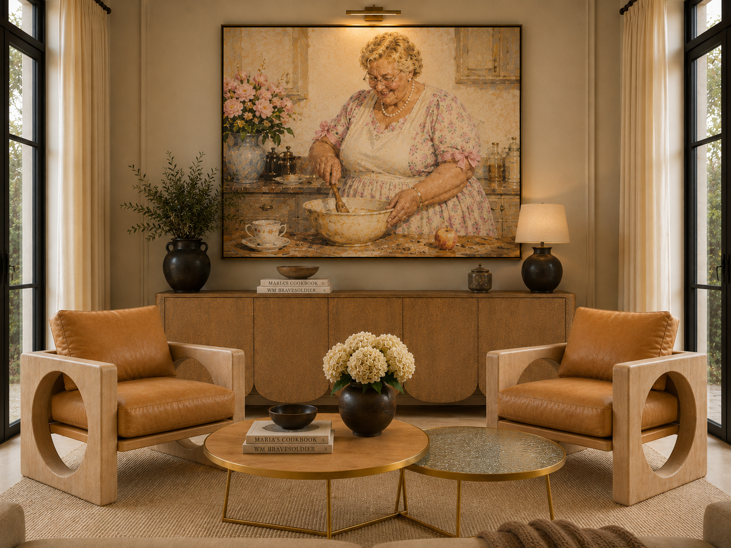the MARIA occasional chair in a styled room setting