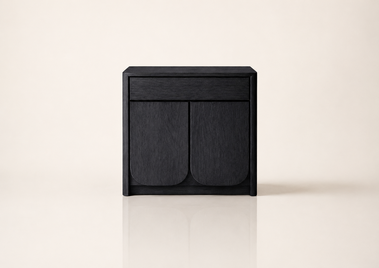 the MARIËTTE mariette bedside vanity 2 in solid black (BLACK MOON)