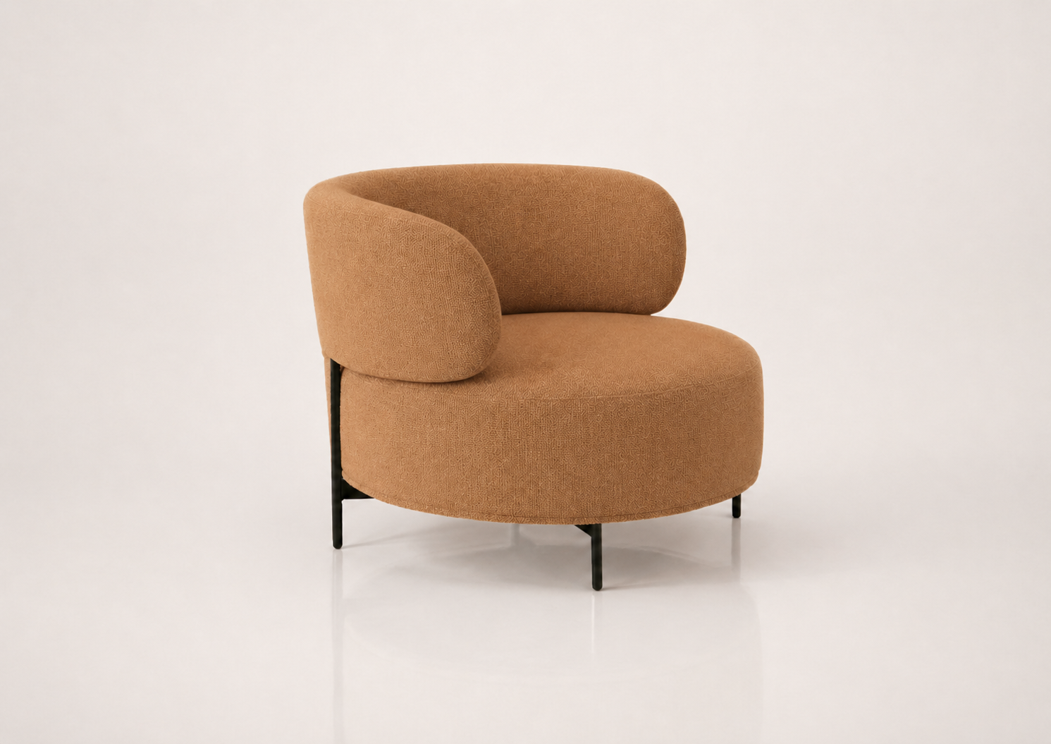 the MEGGAN occasional chair in tan brown (AMBER HUSK)