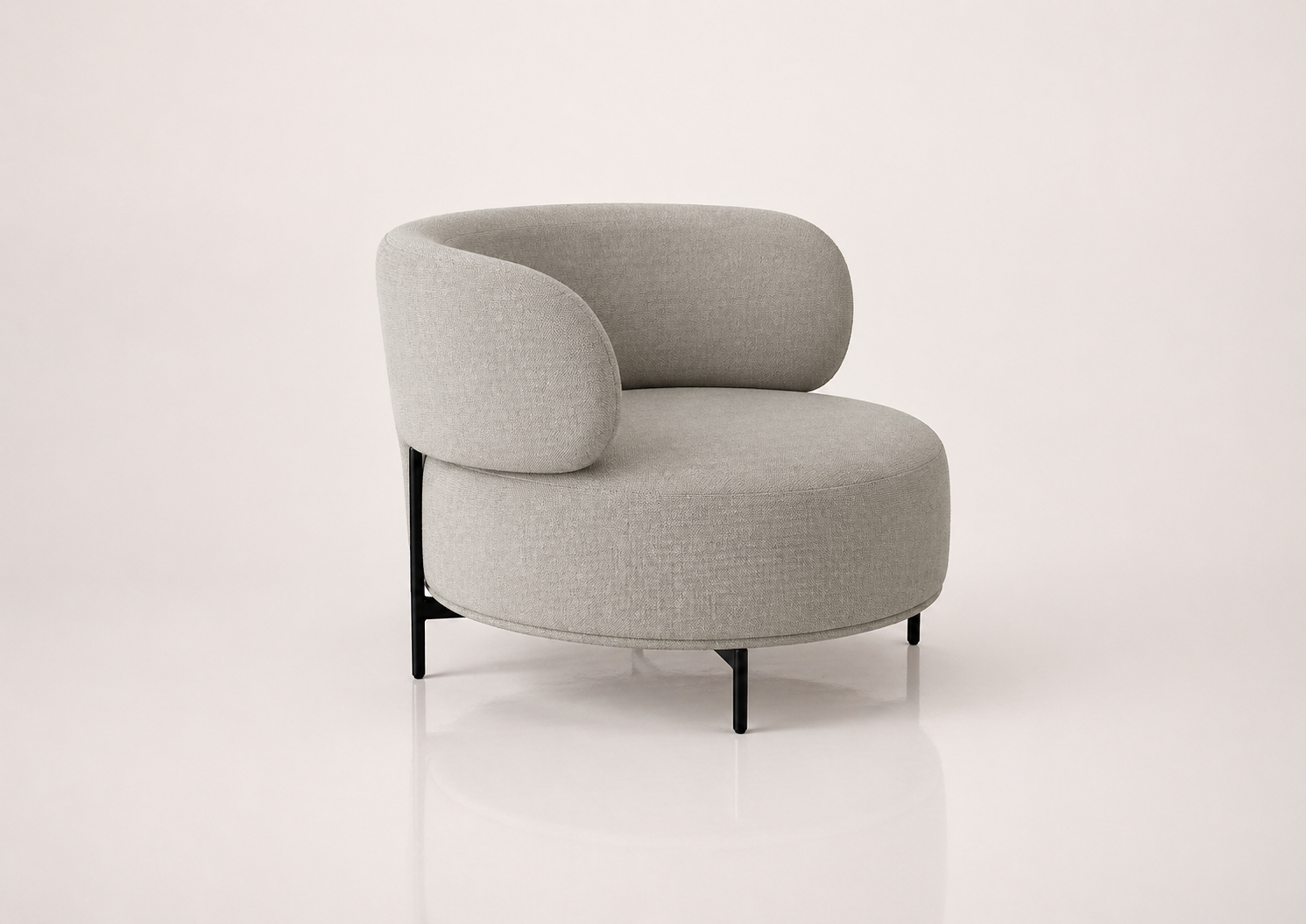the MEGGAN occasional chair in warm darker cream (MOON MIST)