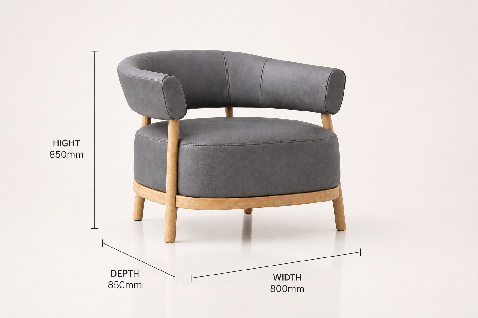 the ORPA occasional chair dimensions diagram