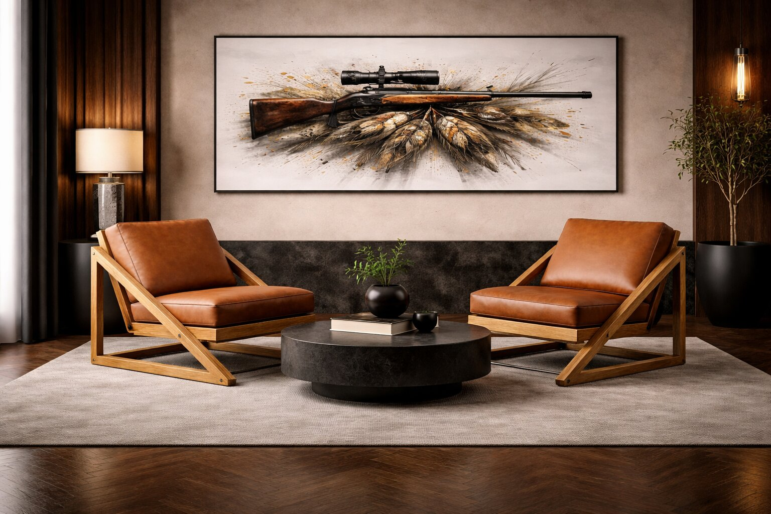 the RUAAN occasional chair in a styled room setting