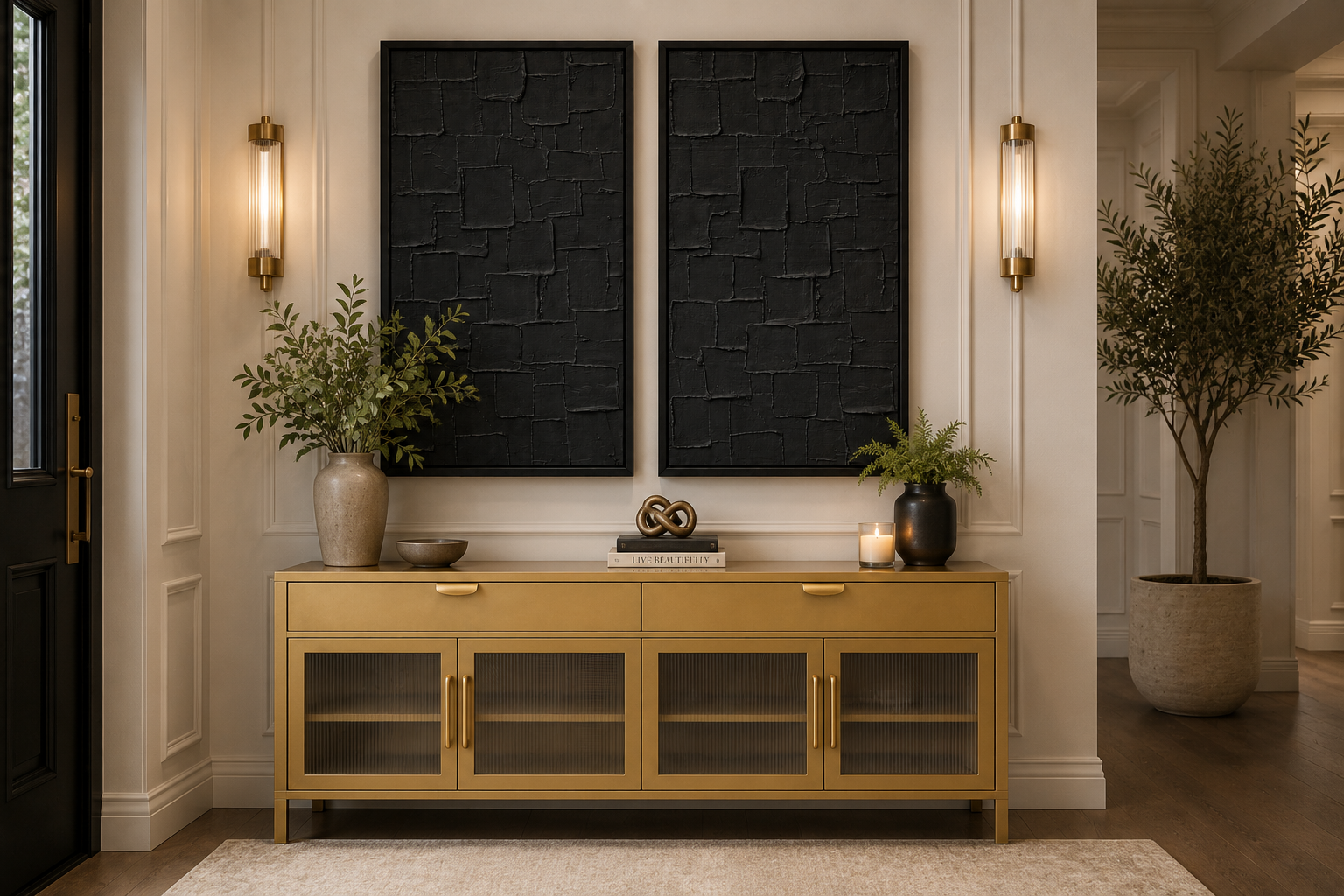 the SU-MARI art in a styled room setting