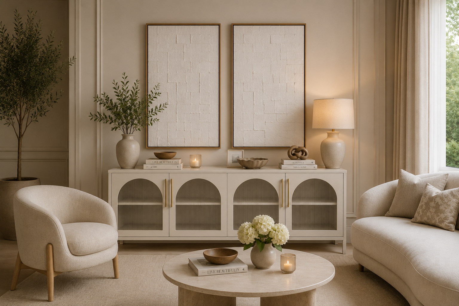 the SU-MARI art in a styled room setting