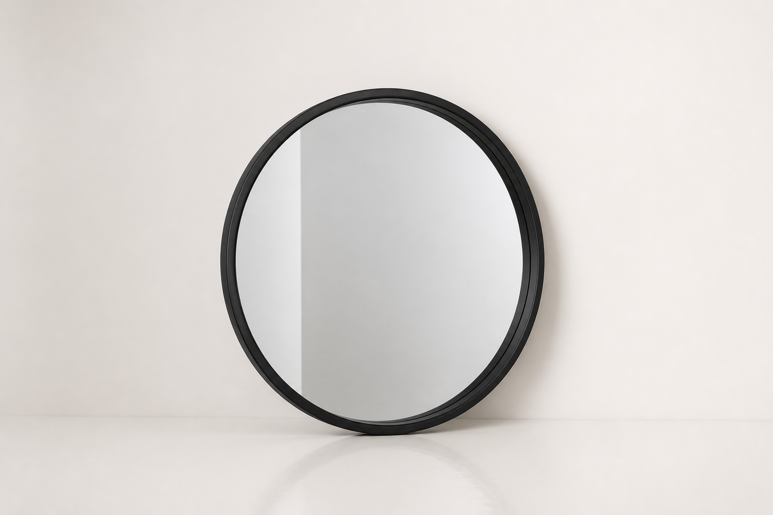 the ANDELENE mirror in matt black (MIDNIGHT)