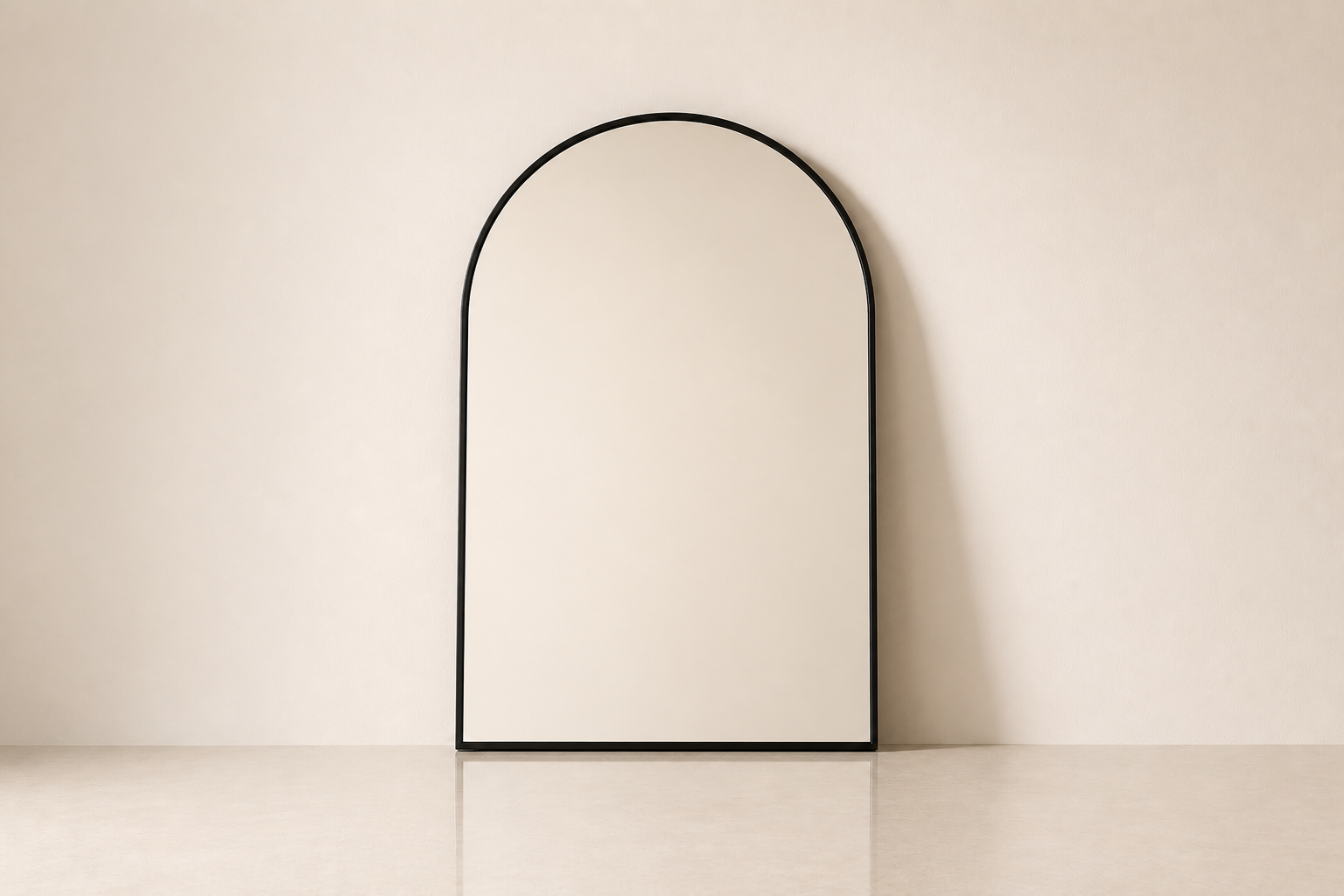 the ELMARIE mirror in matt black (MIDNIGHT)