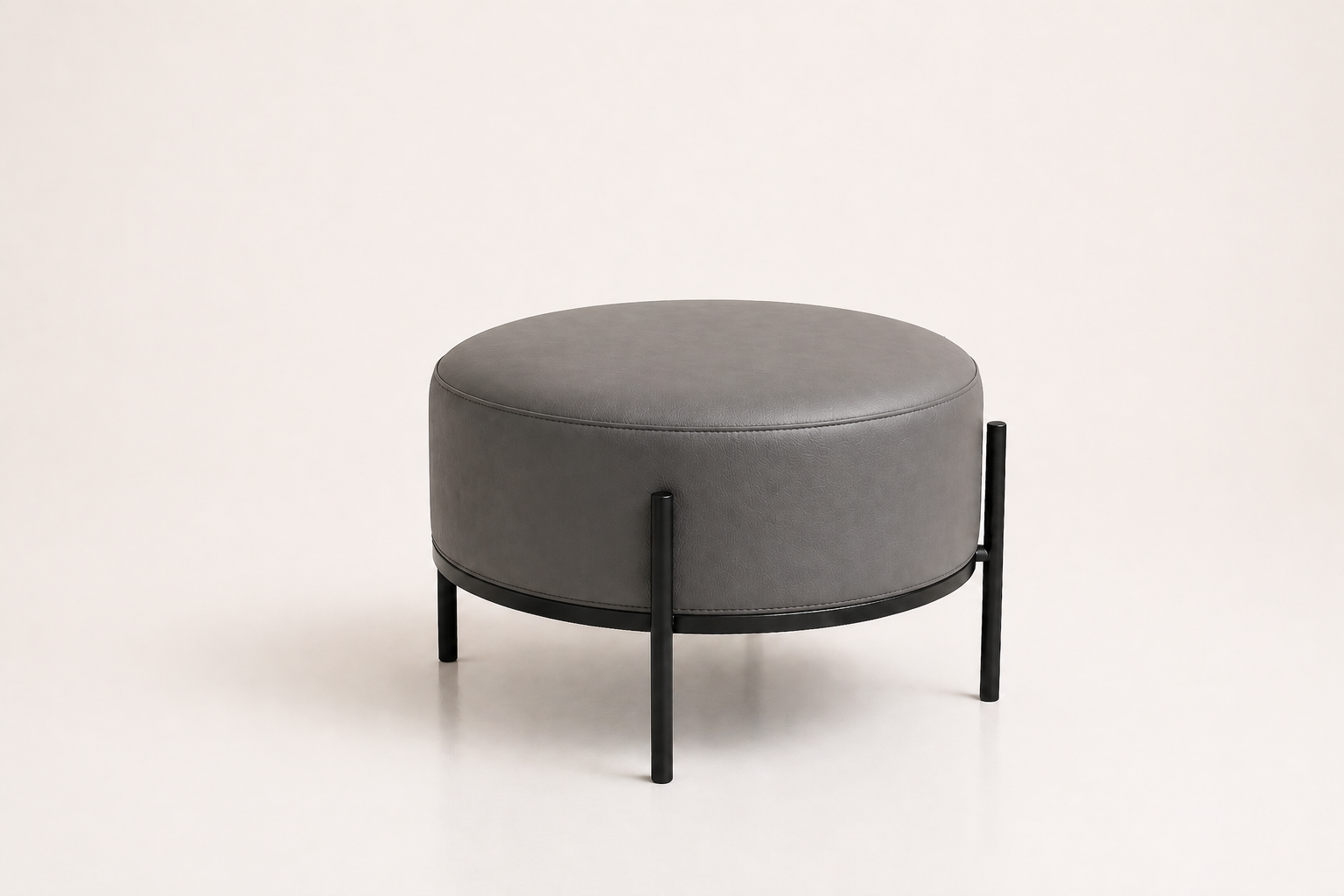 the BRYSON ottoman in grey (QUIET STORM)