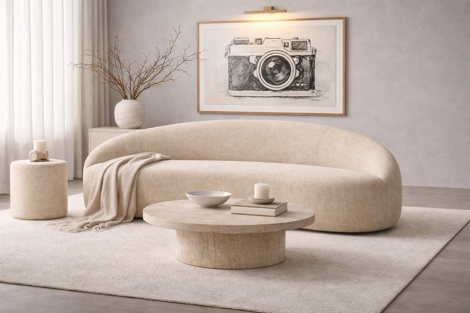 the ESMARI sofa in a styled room setting