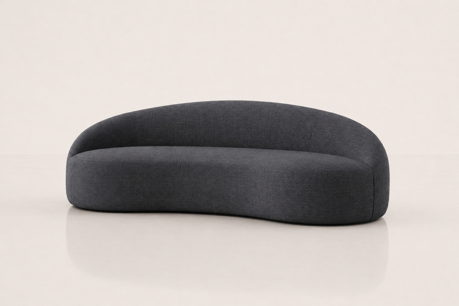 the ESMARI sofa in dark charcoal fabric (BASALT NOIR)