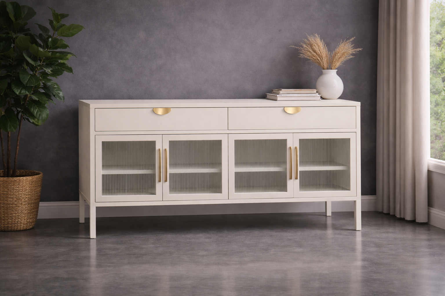 the LIZE sideboard in a styled room setting