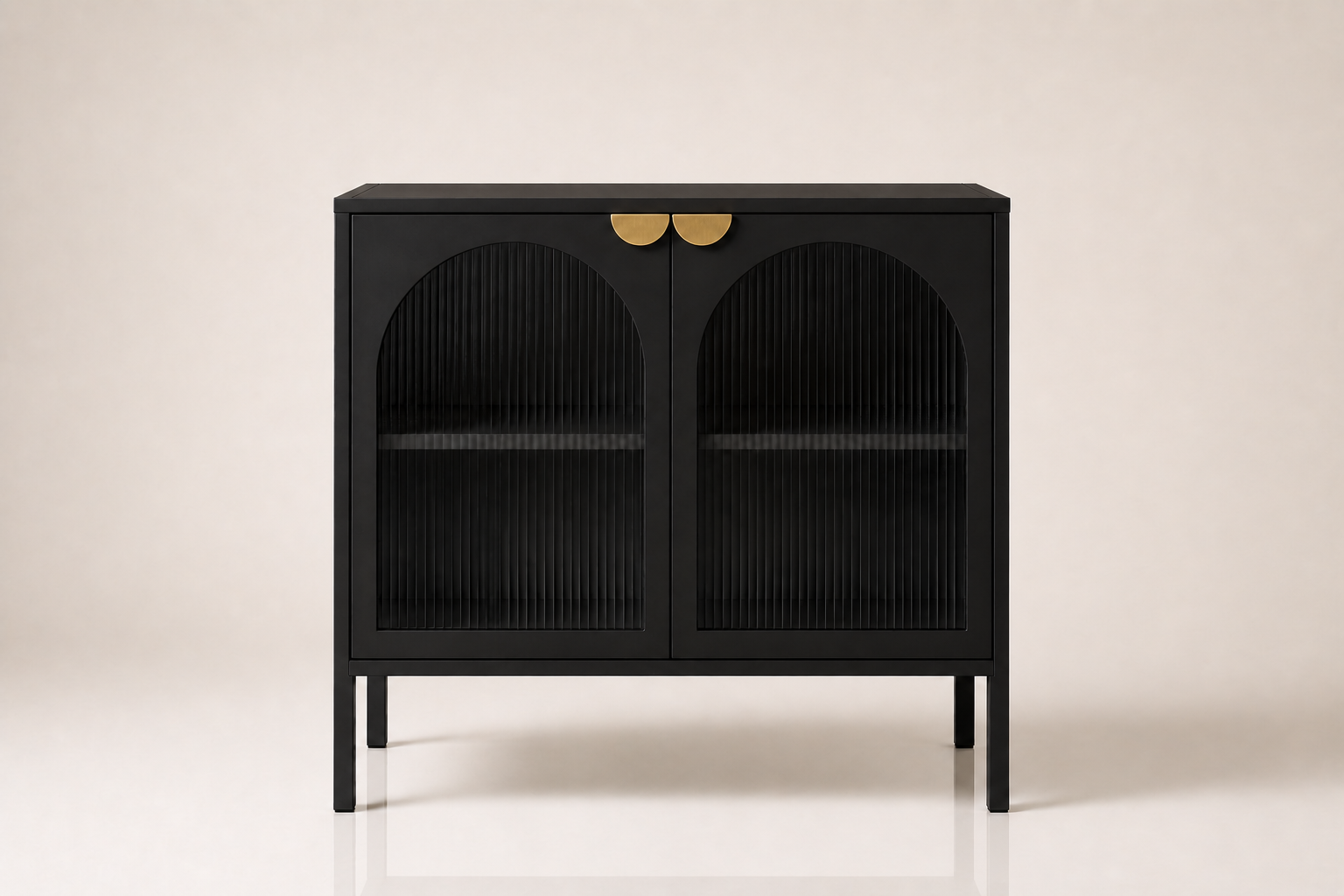 the CHARLENE bedside vanity in matt black (MIDNIGHT)