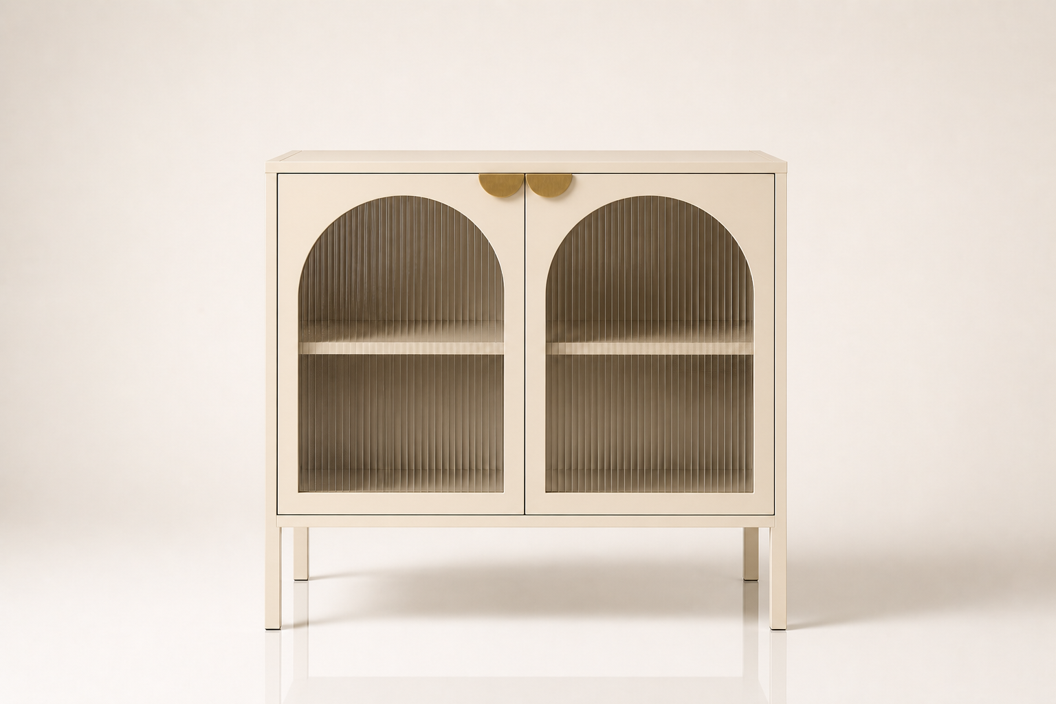 the CHARLENE bedside vanity in ivory cream off-white (TUSK)