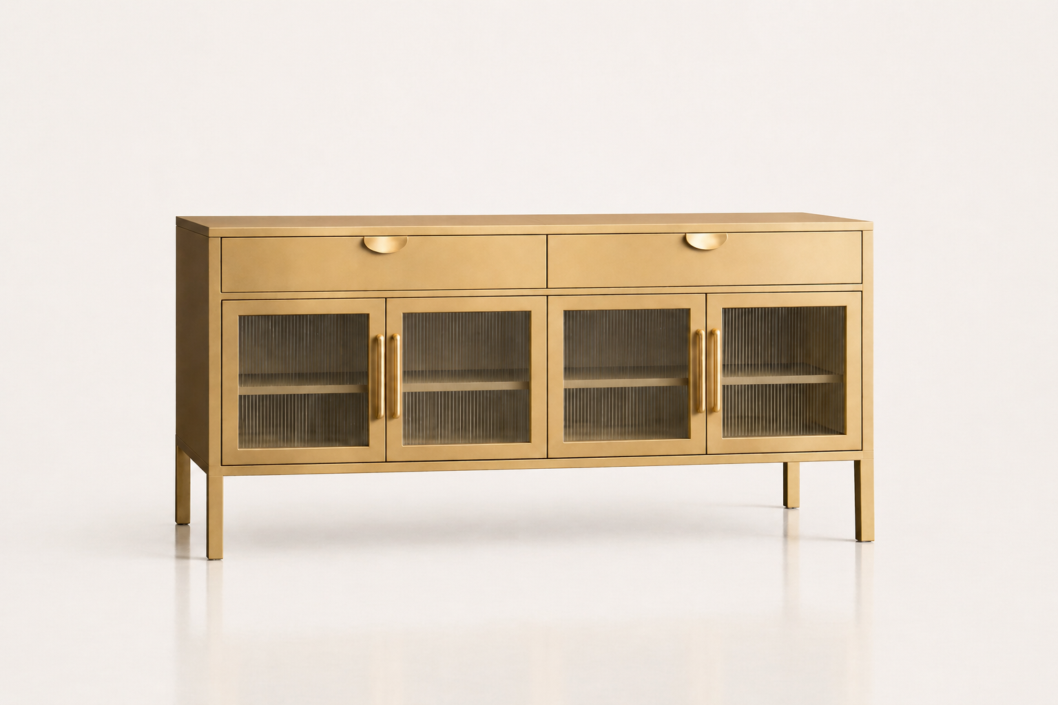 the LIZE sideboard in gold (SUNRAY)