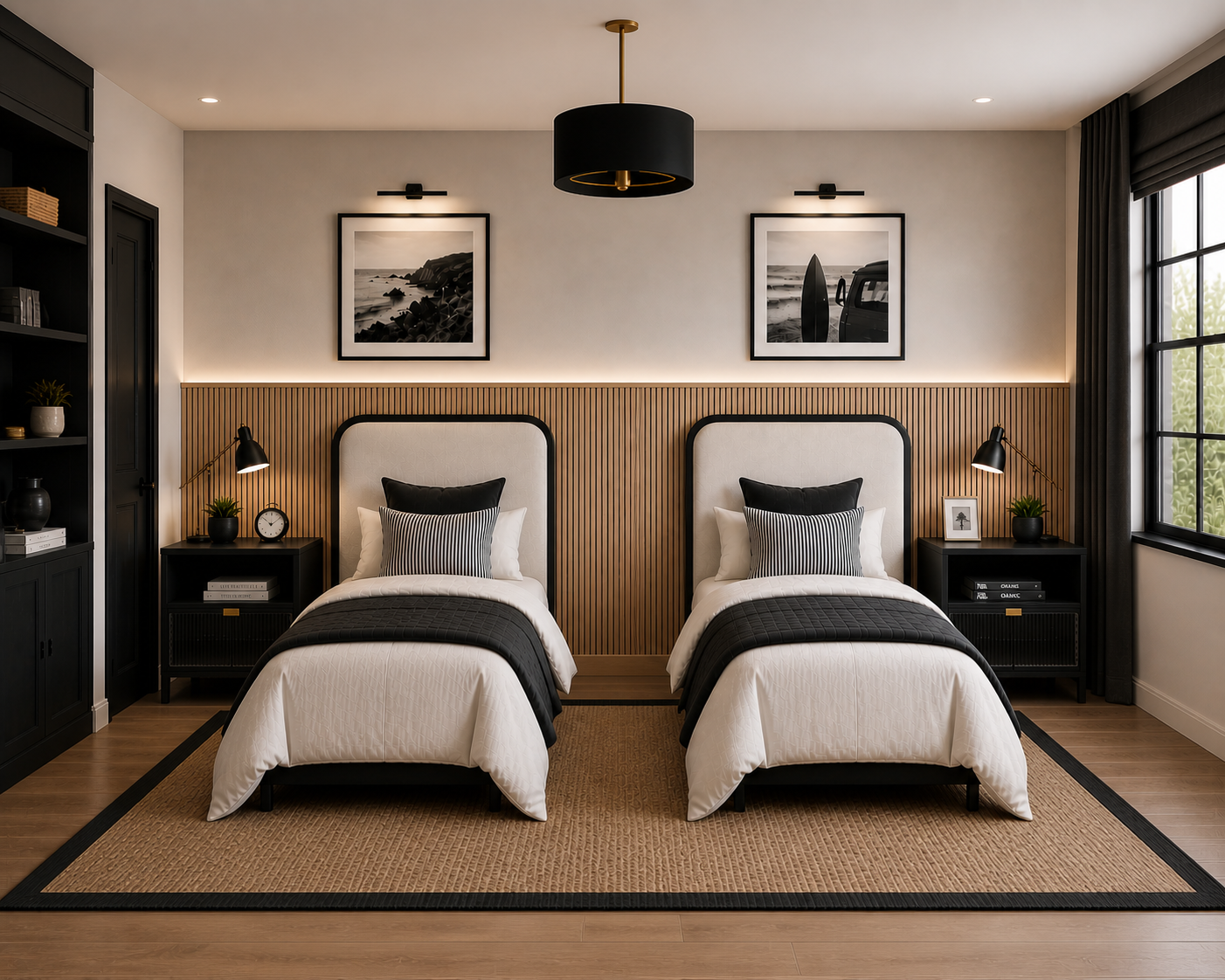 the MARIDENE bedside vanity in a styled room setting