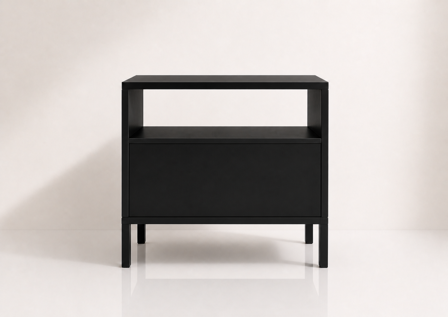 the MARIDENE bedside vanity rear view