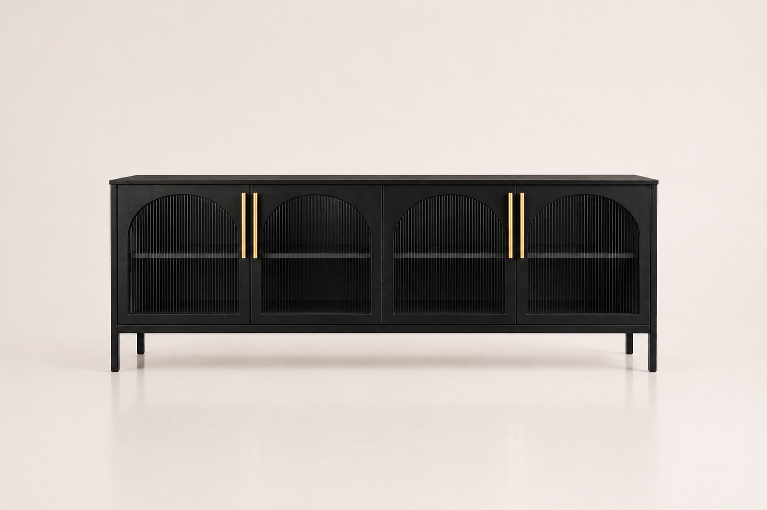 the MIZA sideboard in matt black (MIDNIGHT)