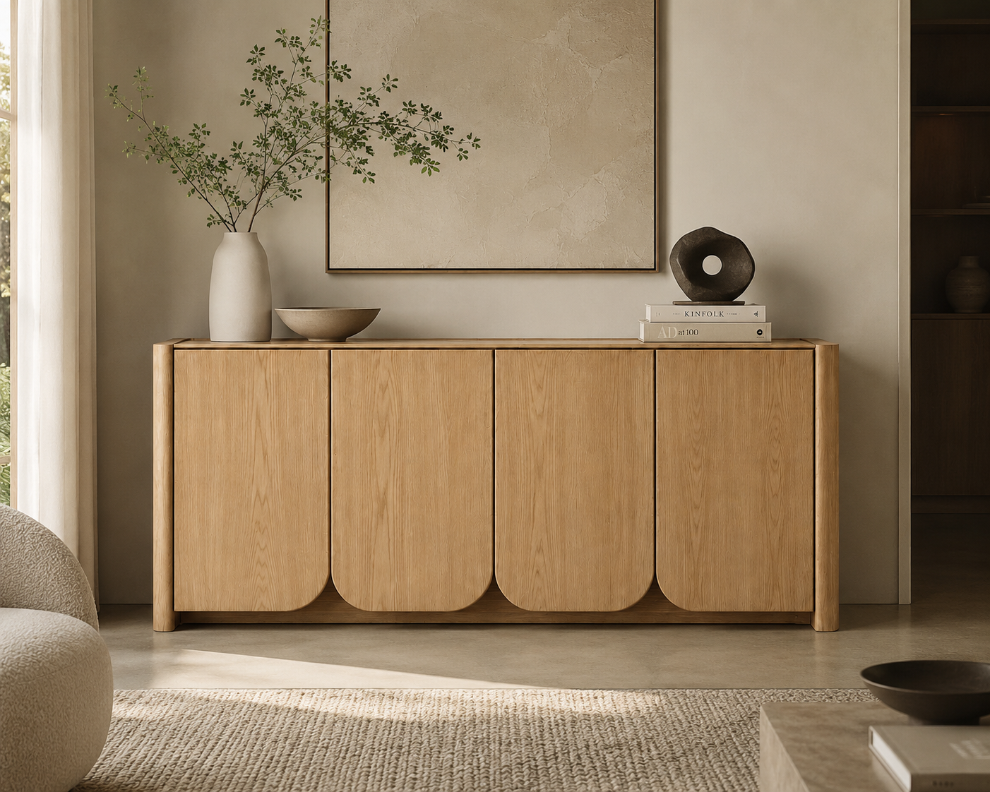 the SU-MARI sideboard in a styled room setting
