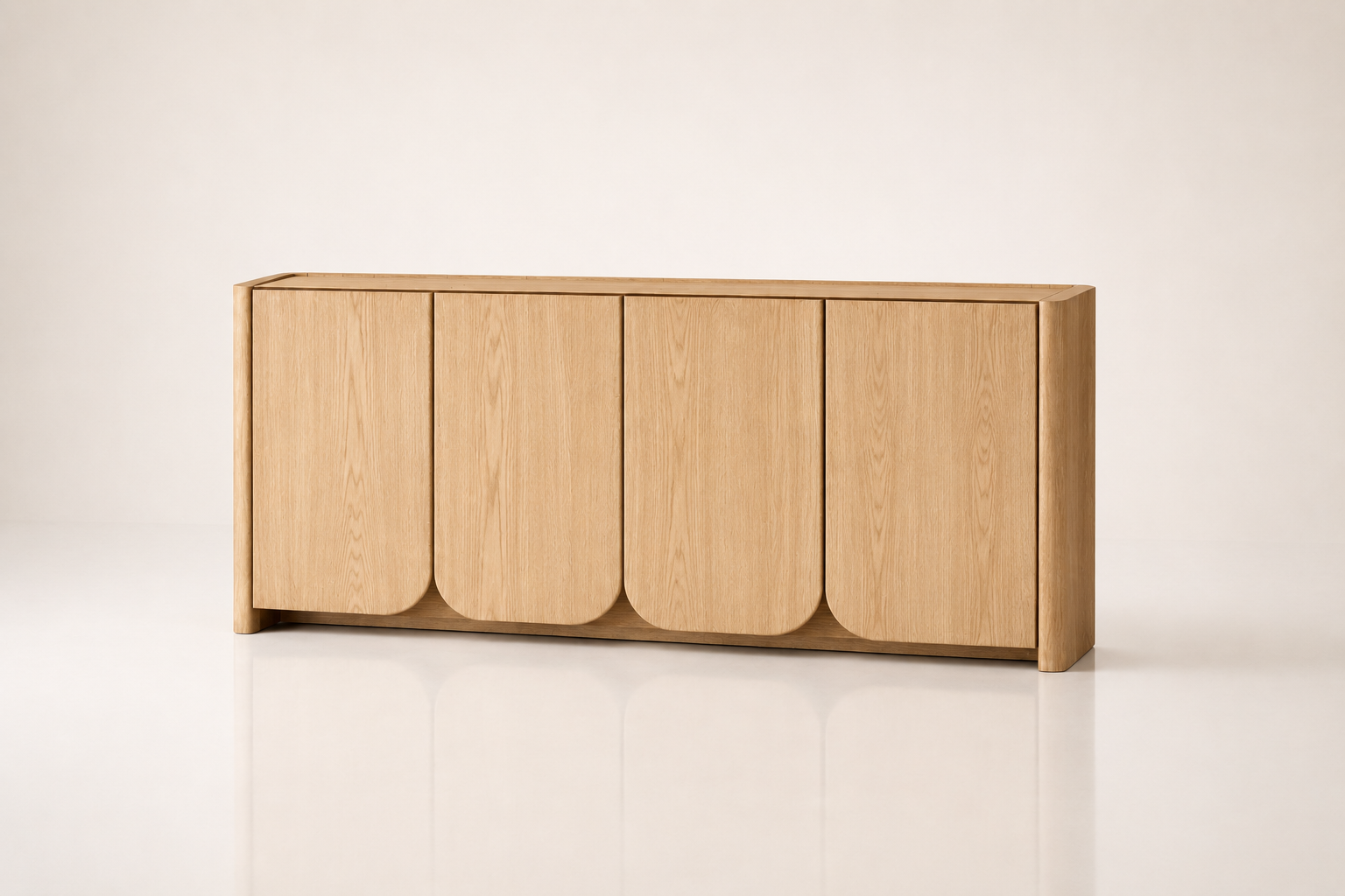 the SU-MARI sideboard in light oak wood-look (NUDE SUNRISE)