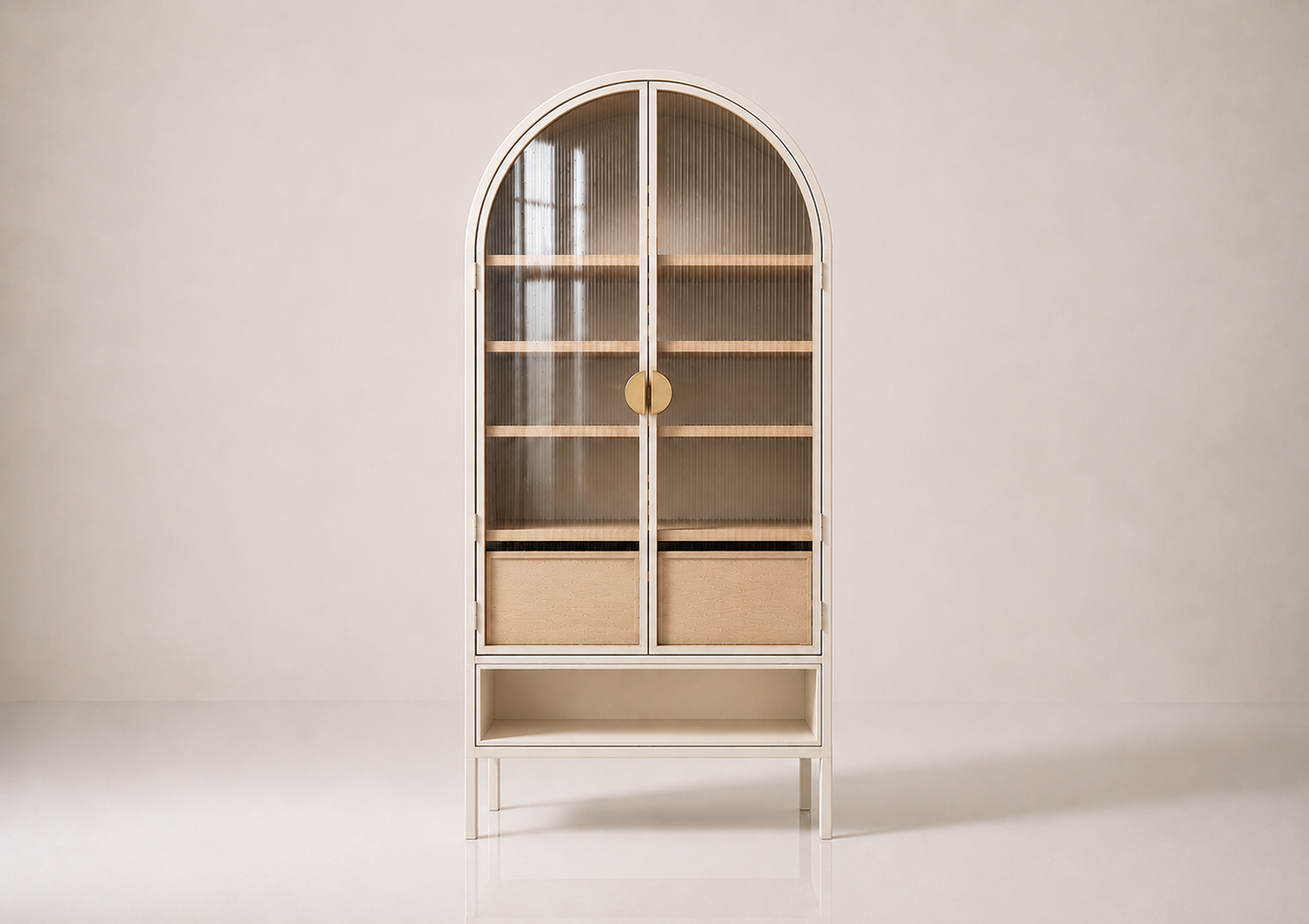 the YOLANDÉ yolande wardrobe display unit in ivory cream off-white powder-coated steel (TUSK)