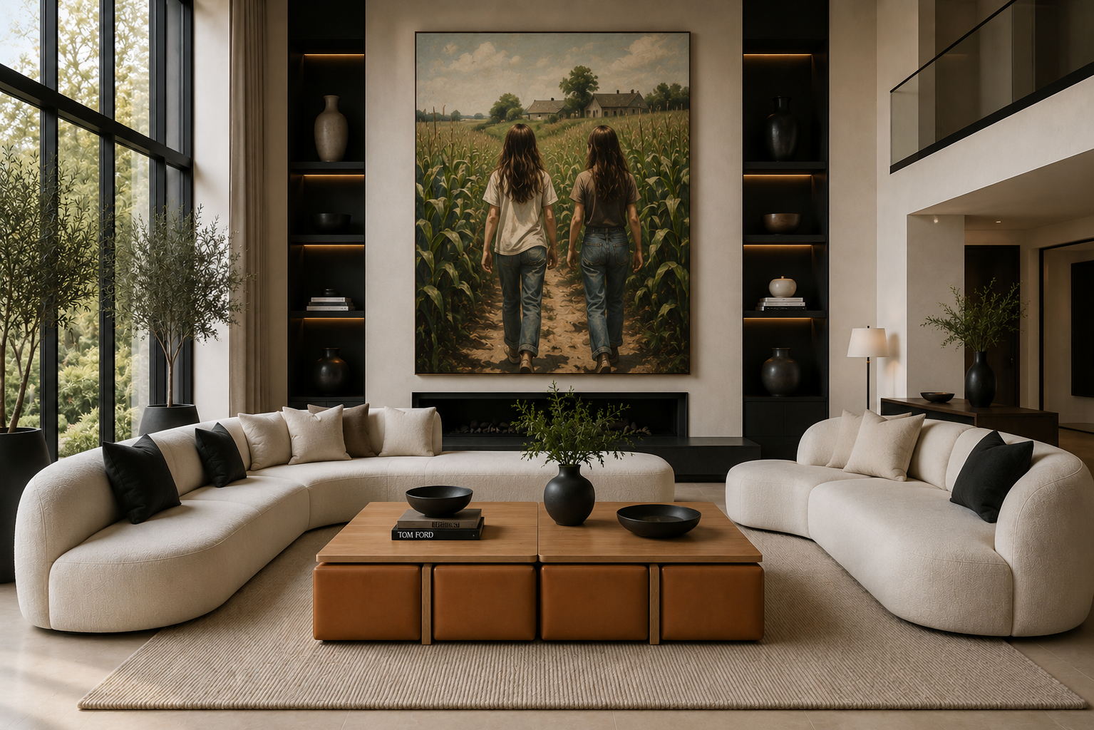 the PAULA coffee table in a styled room setting