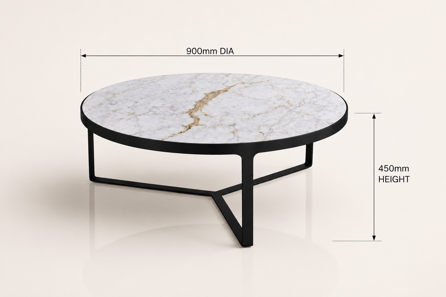 the ZAMBIA EUPHORIA SUNSET coffee table in gold (SUNRAY)